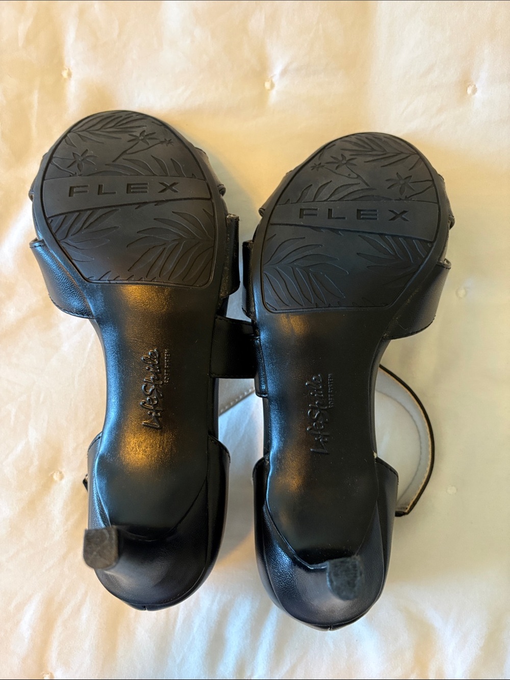 Life Stride Black Strappy Mid Heel Sandals - Picture 5 of 9